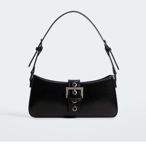 MANGO 90s Buckle Detail Shoulder Bag